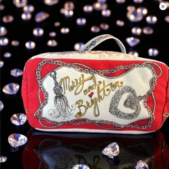 Brighton All That Glitters Merry & Brighton Tote Bag EUC Holiday Christmas Tote - Picture 6 of 9
